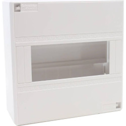 13398 Schneider - Mini tableau électrique 8 modules Schneider Mini opale - Sans porte - Avec bornier de terre