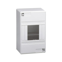 13394 Schneider - Mini tableau électrique 4 modules - Mini opale - Sans porte - Largeur 80mm - sans bornier