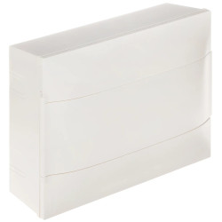 135201 Tableau électrique 12 modules Legrand Practibox S - 1 rangée - Porte plastique - Avec bornier de terre