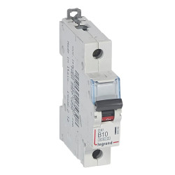 407430 Legrand DX3 - Disjoncteur unipolaire 10A 1P B10 6000A/10kA - Courbe B - 230V - À vis - 1 module