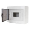 Coffret électrique 8 modules (1 rangée) Montage en saillie ECO avec porte transparente et bornier de terre