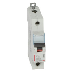407668 Legrand DX3 - Disjoncteur unipolaire 10A 1P C10 6000A/10kA - 230V - Bornes à vis - 1 module