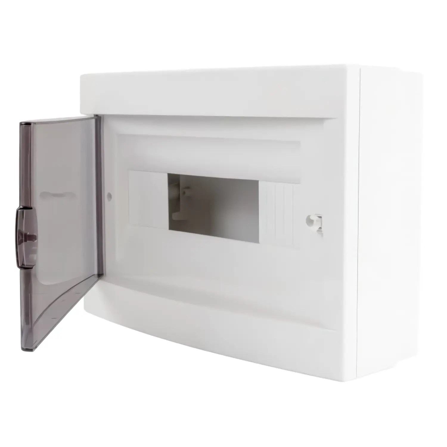 Tableau électrique 1 rangée avec porte - 12 modules - ECO - En saillie - Porte transparente - Avec bornier de terre