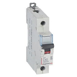 407674 Legrand DX3 - Disjoncteur unipolaire 40A 1P C40 6000A/10kA - 230V - Bornes à vis - 1 module