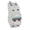 407503 Legrand DX3 - Disjoncteur bipolaire 2A 2P B2 6000A/10kA - Courbe B - 230V - À vis - 2 modules