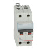 407506 Legrand DX3 - Disjoncteur bipolaire 6A 2P B6 6000A/10kA - Courbe B - 230V - À vis - 2 modules