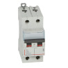 407796 Legrand DX3 - Disjoncteur bipolaire 6A 2P C6 6000A/10kA - 230V - Bornes à vis - 2 modules