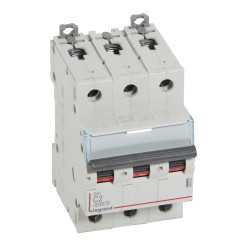 407852 Legrand DX3 - Disjoncteur triphasé 2A 3P C2 6000A/10kA - 400V - Bornes à vis - 3 modules
