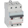 408069 Legrand DX3 - Disjoncteur triphasé 20A 3P D20 - 6/10kA - 400V - Courbe D - Vis/vis - 3 modules - Peigne HX3