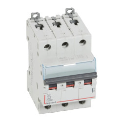 408082 Legrand DX3 - Disjoncteur triphasé 2A 3P D2 6000A/10kA - Courbe D - 400V - À vis - 3 modules