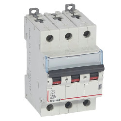 408083 Legrand DX3 - Disjoncteur triphasé 3A 3P D3 6000A/10kA - Courbe D - 400V - À vis - 3 modules
