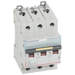 409266 Legrand DX3 - Disjoncteur triphasé 2A 3P C2 10000A/16kA - 400V - Courbe C - À vis - 3 modules