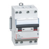 406910 Legrand DX3 - Disjoncteur tétrapolaire 16A 4P C16 - 4,5/6kA - 400V - Courbe C - Vis/vis - 3 modules - Peigne HX3