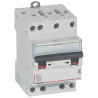 408128 Legrand DX3 - Disjoncteur tétrapolaire 25A 4P D25 - 6/10kA - 400V - Courbe D - Vis/vis - 3 modules - Peigne HX3