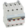 409347 Legrand DX3 - Disjoncteur tétrapolaire 1A 4P C1 10000A/16kA - 400V - Courbe C - À vis - 4 modules