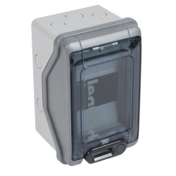 601994 Legrand Coffret Plexo 4 modules étanche IP65 - Porte vitrée - Sans embouts à perforation - Sans bornier de terre