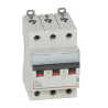 407857 Legrand DX3 - Disjoncteur triphasé 10A 3P C10 6000A/10kA - 400V - Bornes à vis - 3 modules