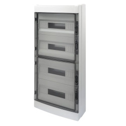 GW40109 Gewiss 40 CDK - Coffret électrique étanche 4 rangées de 18 modules (72 modules) - IP65 - Sans barette de terre
