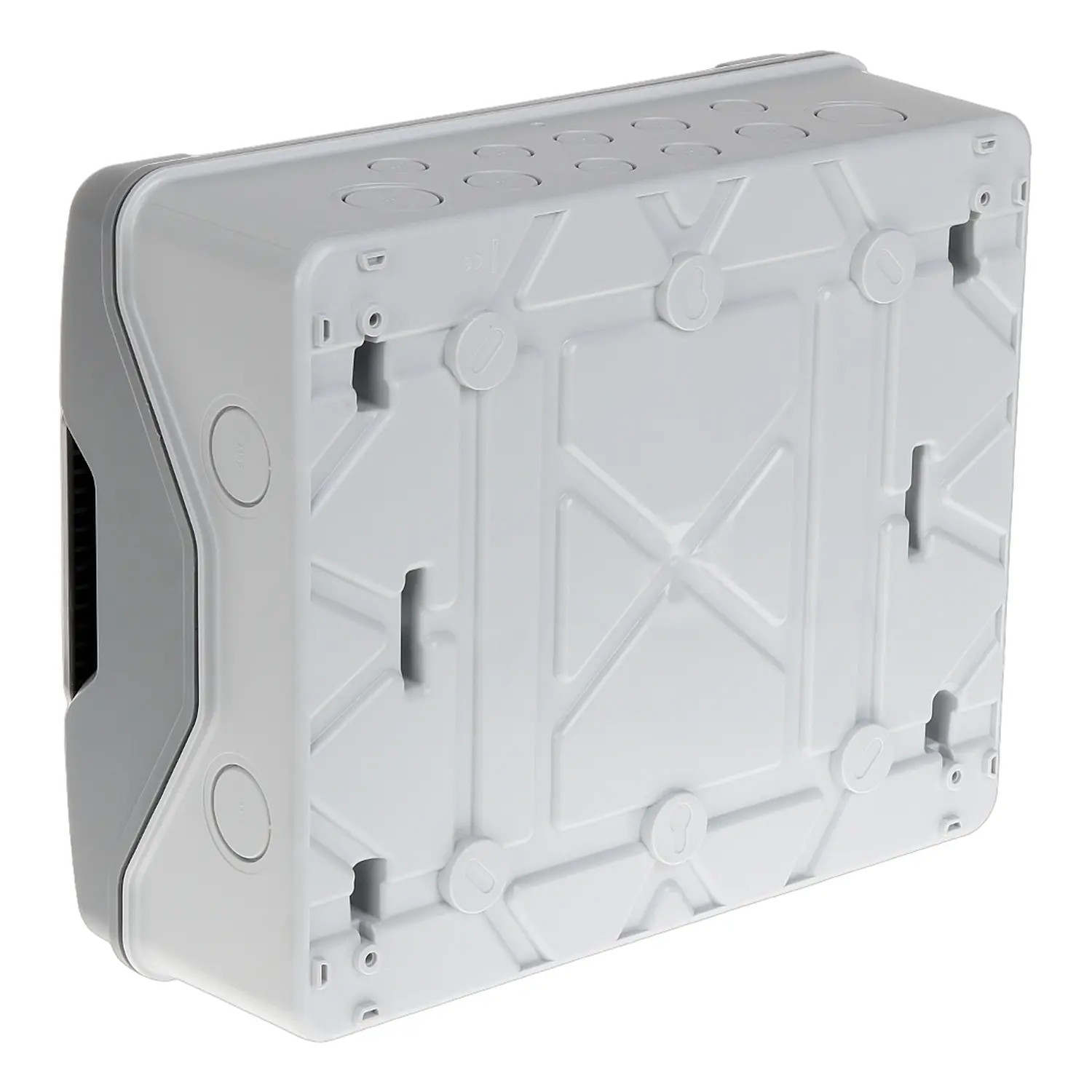 601932 Coffret étanche 2 modules Legrand Plexo 3 - étanche IP65 - Embouts à perforation - Porte vitrée - Sans bornier de terre