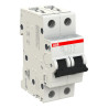 S202 C10 - Disjoncteur bipolaire ABB 10A - 2P - Courbe C - 6/10kA - Bornes à vis - 2CDS252001R0104 - 352236