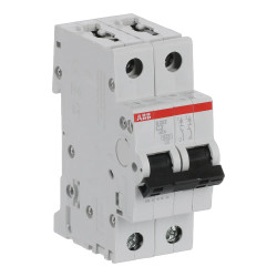 S202 C2 - Disjoncteur bipolaire ABB 2A - 2P - Courbe C - 6/10kA - Bornes à vis - 2CDS252001R0024 - 352229