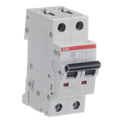 S202 C63 - Disjoncteur bipolaire ABB 63A - 2P - Courbe C - 6/10kA - Bornes à vis - 2CDS252001R0634 - 352244