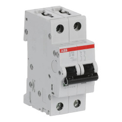 S202 D16 - Disjoncteur bipolaire ABB 16A - 2P - Courbe D - 6/10kA - Bornes à vis - 2CDS252001R0161 - 352263