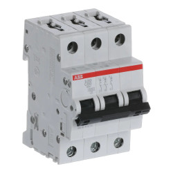 S203 C50 - Disjoncteur triphasé ABB 50A - 3P - Courbe C - 6/10kA - Bornes à vis - 2CDS253001R0504 - 352343
