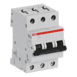 S203 C63 - Disjoncteur triphasé ABB 63A - 3P - Courbe C - 6/10kA - Bornes à vis - 2CDS253001R0634 - 352344