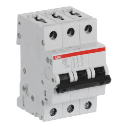 S203 D10 - Disjoncteur triphasé ABB 10A - 3P - Courbe D - 6/10kA - Bornes à vis - 2CDS253001R0101 - 352361