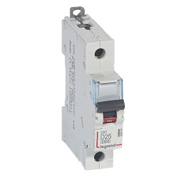 407973 Legrand DX3 - Disjoncteur unipolaire 25A 1P D25 6000A/10kA - Courbe D - 230V - À vis - 1 module