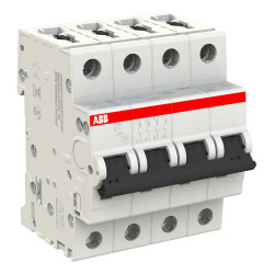 S204 C1 - Disjoncteur tétrapolaire ABB 1A - 4P - Courbe C - 6/10kA - Bornes à vis - 2CDS254001R0014 - 352427