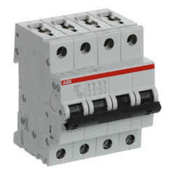 S204 C2 - Disjoncteur tétrapolaire ABB 2A - 4P - Courbe C - 6/10kA - Bornes à vis - 2CDS254001R0024 - 352429