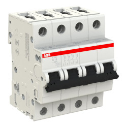 S204 C10 - Disjoncteur tétrapolaire ABB 10A - 4P - Courbe C - 6/10kA - Bornes à vis - 2CDS254001R0104 - 352436