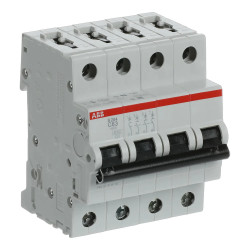 S204 C63 - Disjoncteur tétrapolaire ABB 63A - 4P - Courbe C - 6/10kA - Bornes à vis - 2CDS254001R0634 - 352444