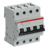 S204 C63 - Disjoncteur tétrapolaire ABB 63A - 4P - Courbe C - 6/10kA - Bornes à vis - 2CDS254001R0634 - 352444