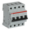 S204 D6 - Disjoncteur tétrapolaire ABB 6A - 4P - Courbe D - 6/10kA - Bornes à vis - 2CDS254001R0061 - 352458