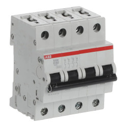 S204 D50 - Disjoncteur tétrapolaire ABB 50A - 4P - Courbe D - 6/10kA - Bornes à vis - 2CDS254001R0501 - 352468