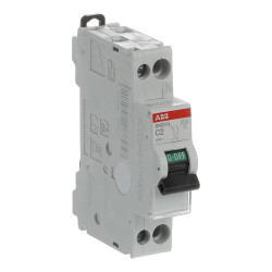 SN201-L C2 - Disjoncteur phase neutre ABB 2A - 1P+N - Courbe C - 4,5/6kA - Bornes à vis - 2CSS245101R0024