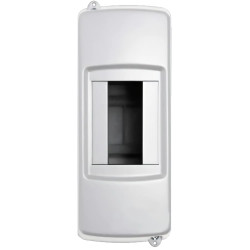 Mini coffret électrique saillie 2 modules plombable -Sans porte - Largeur 49mm