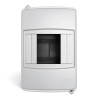 Mini coffret électrique saillie 4 modules plombable -Sans porte - Largeur 72,5mm
