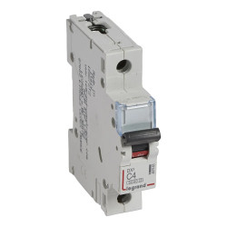 407665 Legrand DX3 - Disjoncteur unipolaire 4A 1P C4 6000A/10kA - 230V - Bornes à vis - 1 module