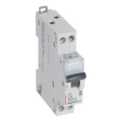 407737 Legrand DX3 - Disjoncteur unipolaire + neutre 4A - 6/10kA - Courbe C - Vis/vis - 1 module - 230V