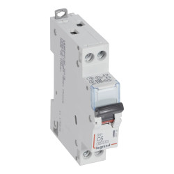 407738 Legrand DX3 - Disjoncteur unipolaire + neutre 6A - 6/10kA - Courbe C - Vis/vis - 1 module - 230V