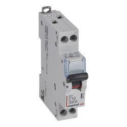 407740 Legrand DX3 - Disjoncteur unipolaire + neutre 10A - 6/10kA - Courbe C - Vis/vis - 1 module - 230V