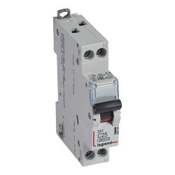 407744 Legrand DX3 - Disjoncteur unipolaire + neutre 25A - 6/10kA - Courbe C - Vis/vis - 1 module - 230V