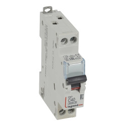 407746 Legrand DX3 - Disjoncteur unipolaire + neutre 40A - 6/10kA - Courbe C - Vis/vis - 1 module - 230V