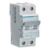 MCN240 - Disjoncteur Hager bipolaire 40A - 2P - 6/10kA - courbe C - Bornes à vis alignées - 2 modules