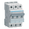 NDN304 - Disjoncteur Hager triphasé 4A - 3P - 10/15kA - courbe D - Bornes à vis alignées - 3 modules