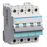 NDN416 - Disjoncteur Hager tétrapolaire 16A - 4P - 10/15kA - courbe D - Bornes à vis alignées - 4 modules